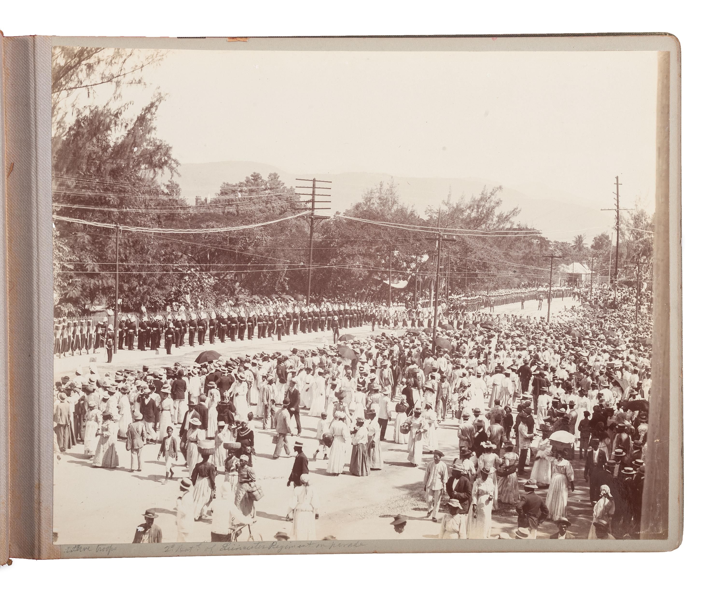 [EARLY PHOTOGRAPHY] -- [JAMAICA]. Album containing several photographs of Black subjects in Jamaica.