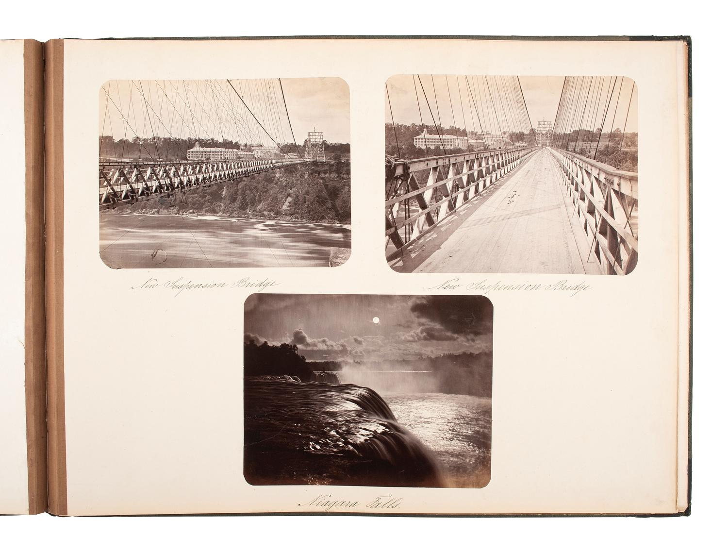 [NIAGARA FALLS, NY - EARLY PHOTOGRAPHY]. An album containing 20 views of Niagara Falls. Niagara Falls, New York, compiled in 1867.