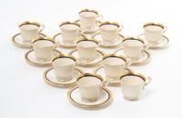 A Group of Syracuse Teacups and Saucers Diameter of saucer 4 1/4 inches.