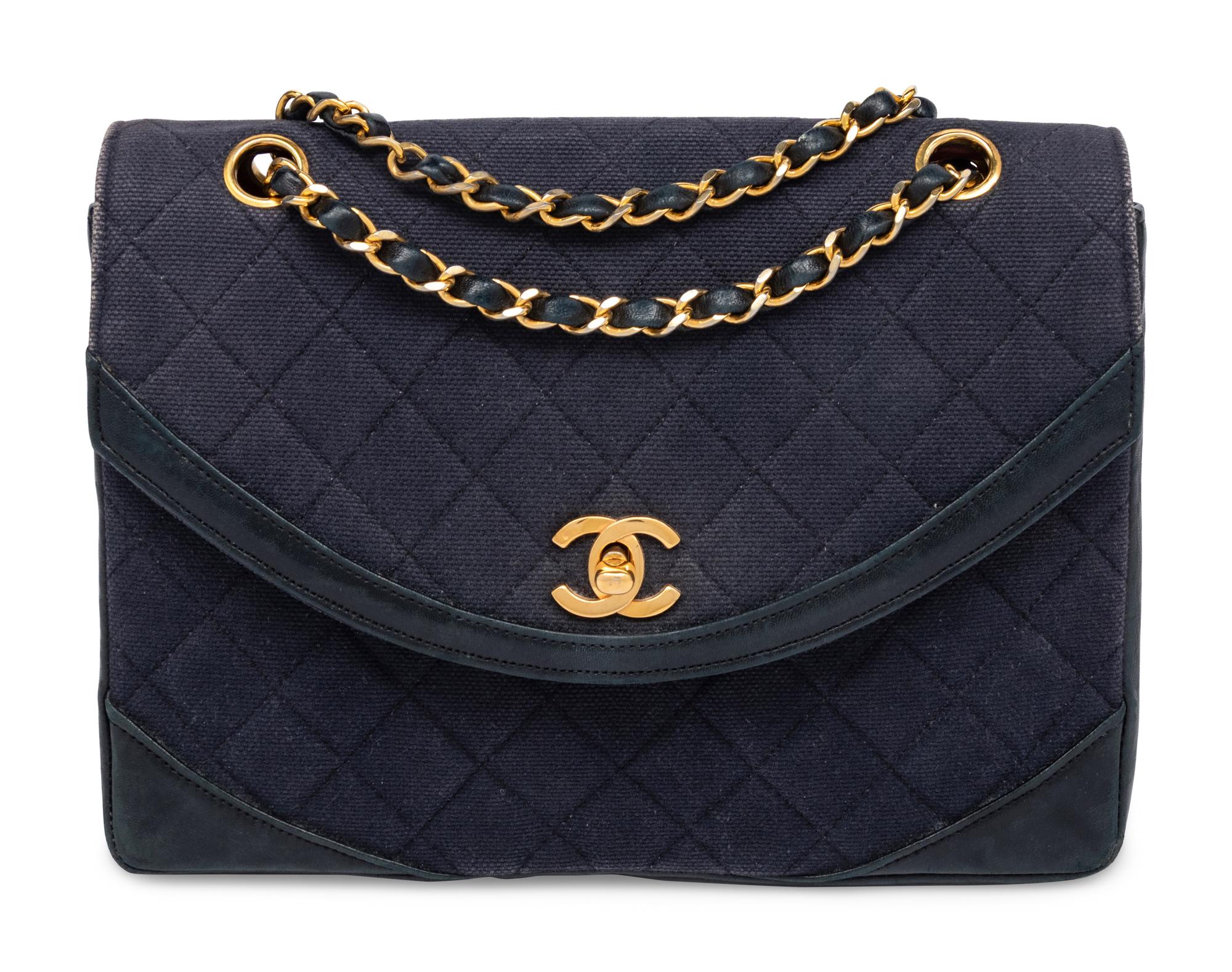 Chan el, Quilted Canvas Flap Bag