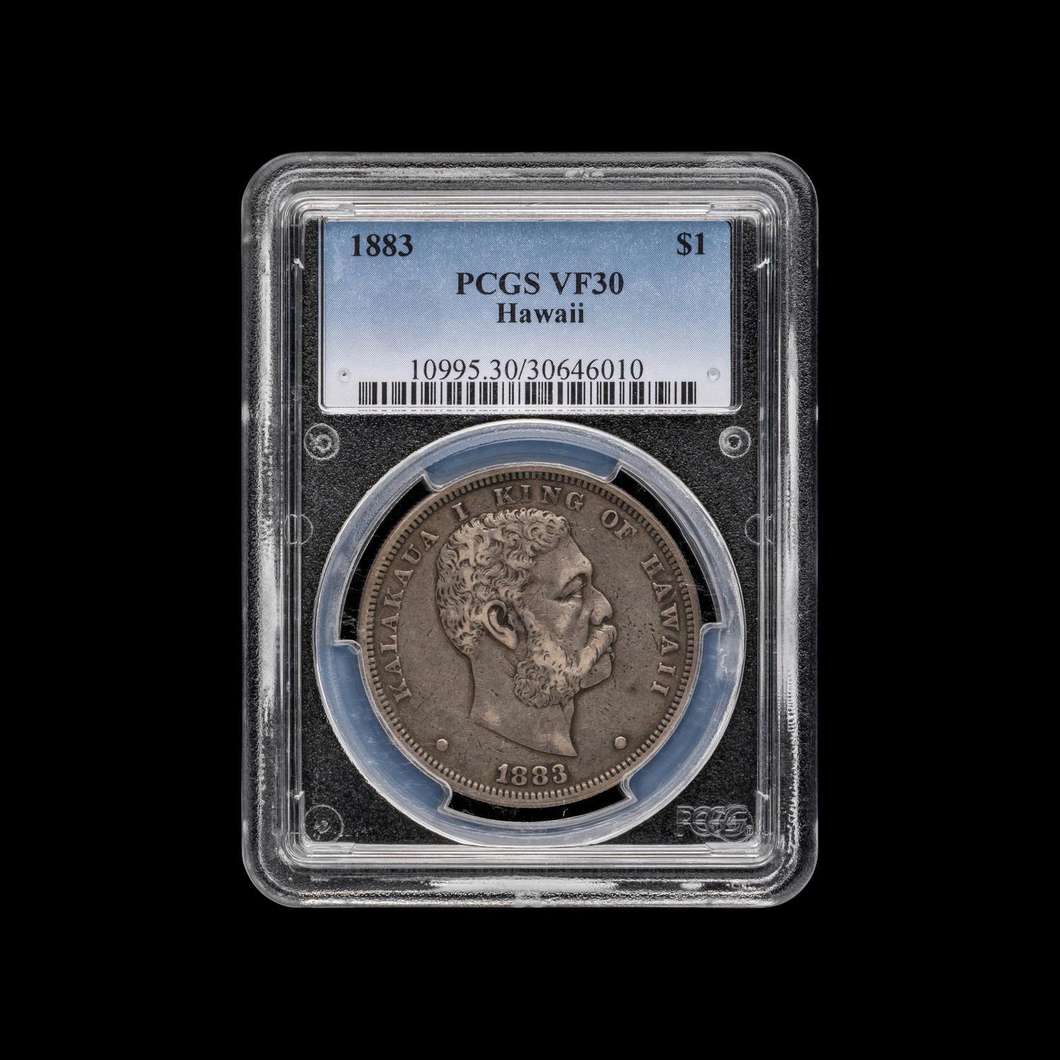 [HAWAII] A 1883 Kalakaua I $1 Coin [PCGS VF30]