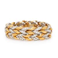 Verdura, Diamond, Yellow Gold, and Platinum Bracelet