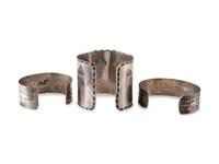 Navajo Stamped Silver Cuffs
