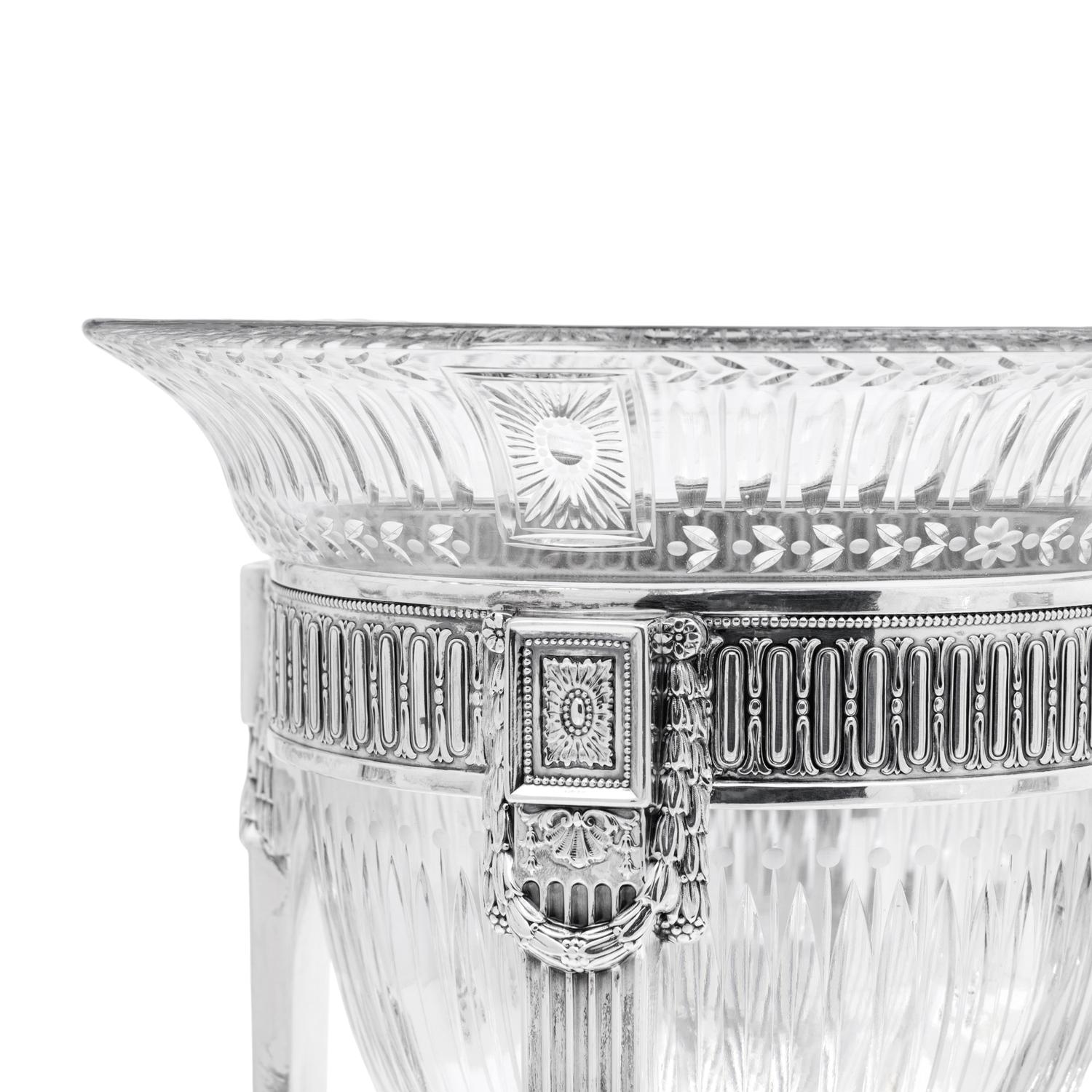 An Impressive American Silver and Cut-Glass Table Garniture