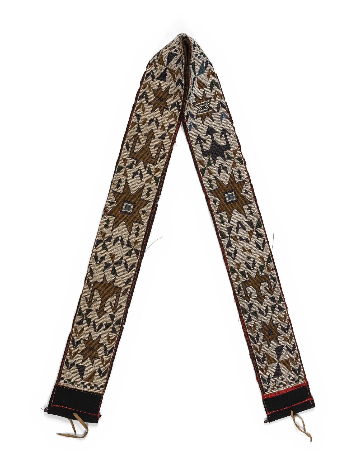 Cheyenne Beaded Buffalo Hide Choker
