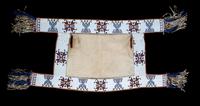 A Sioux Beaded Canvas Saddle Blanket Length approximately 55 1/2 x width27 inches.