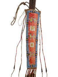Sioux Beaded and Quilled Knife Case, with Knife