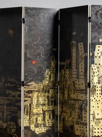 'Città di Carte' / 'Farfalle' Folding Screen, c. 1960 Fornasetti Milano, Italy