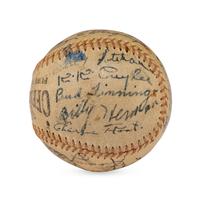 A 1934 Chicago Cubs Team Signed Autograph Baseball Featuring Kiki Cuyler and Gabby Hartnett (Beckett Authentication Services)