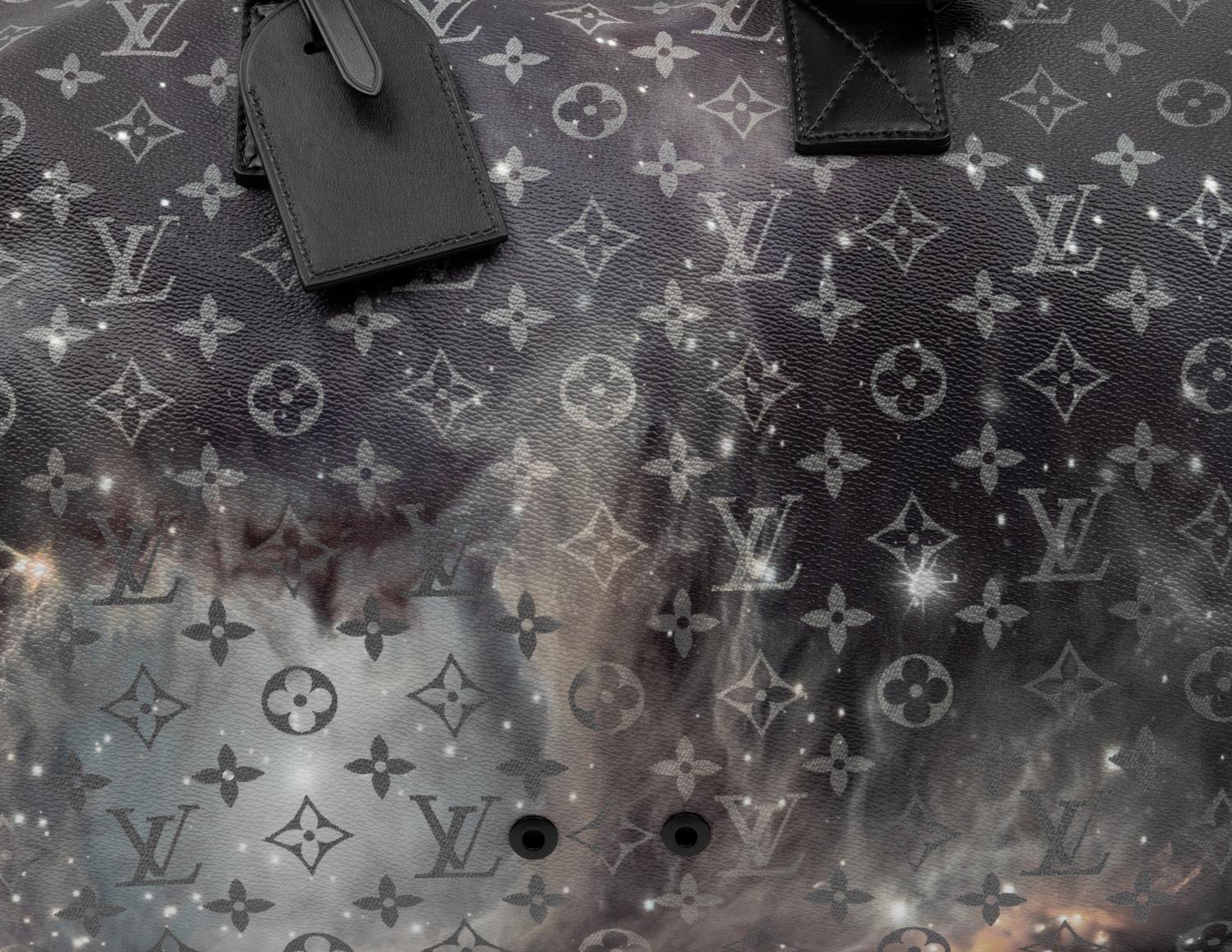 Louis Vuitton Limited Edition Keepall Bandoulière 50 in Black Monogram Canvas with Galaxy Print, Virgil Abloh, Spring Summer 2019