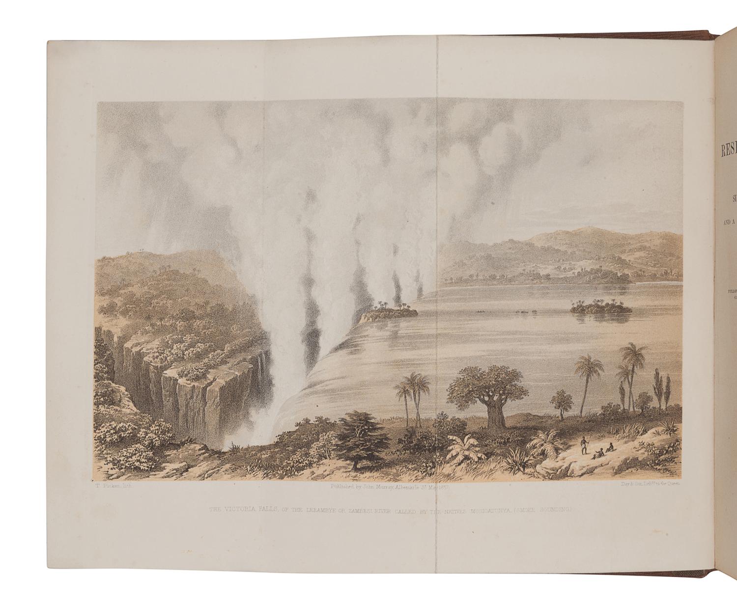 LIVINGSTONE, David (1813-1873). Missionary Travels and Researches in South Africa . London: John Murray, 1857.