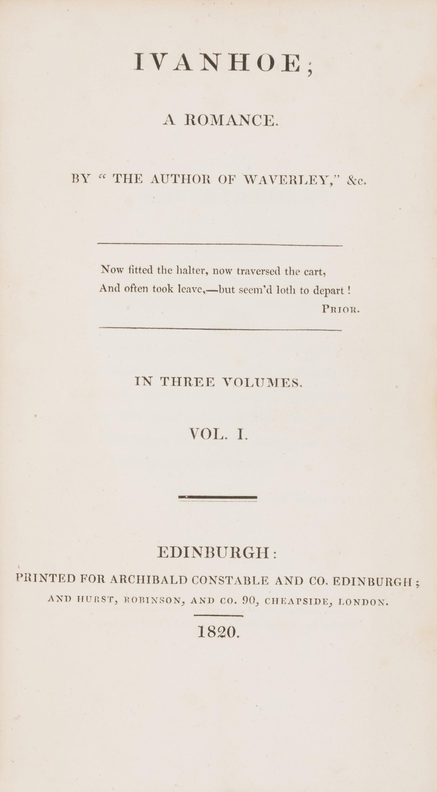 [Literature] Scott, Sir Walter. Ivanhoe