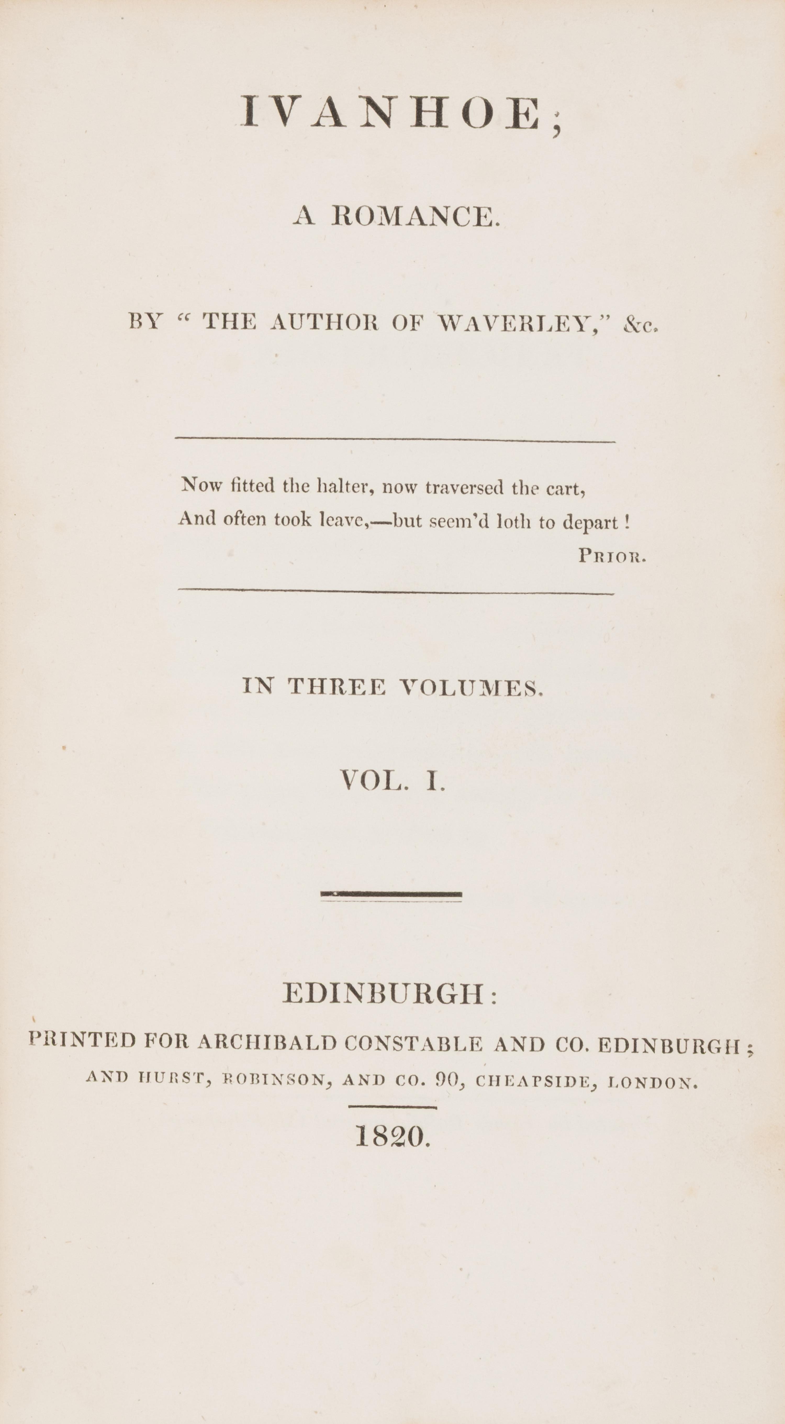 [Literature] Scott, Sir Walter. Ivanhoe