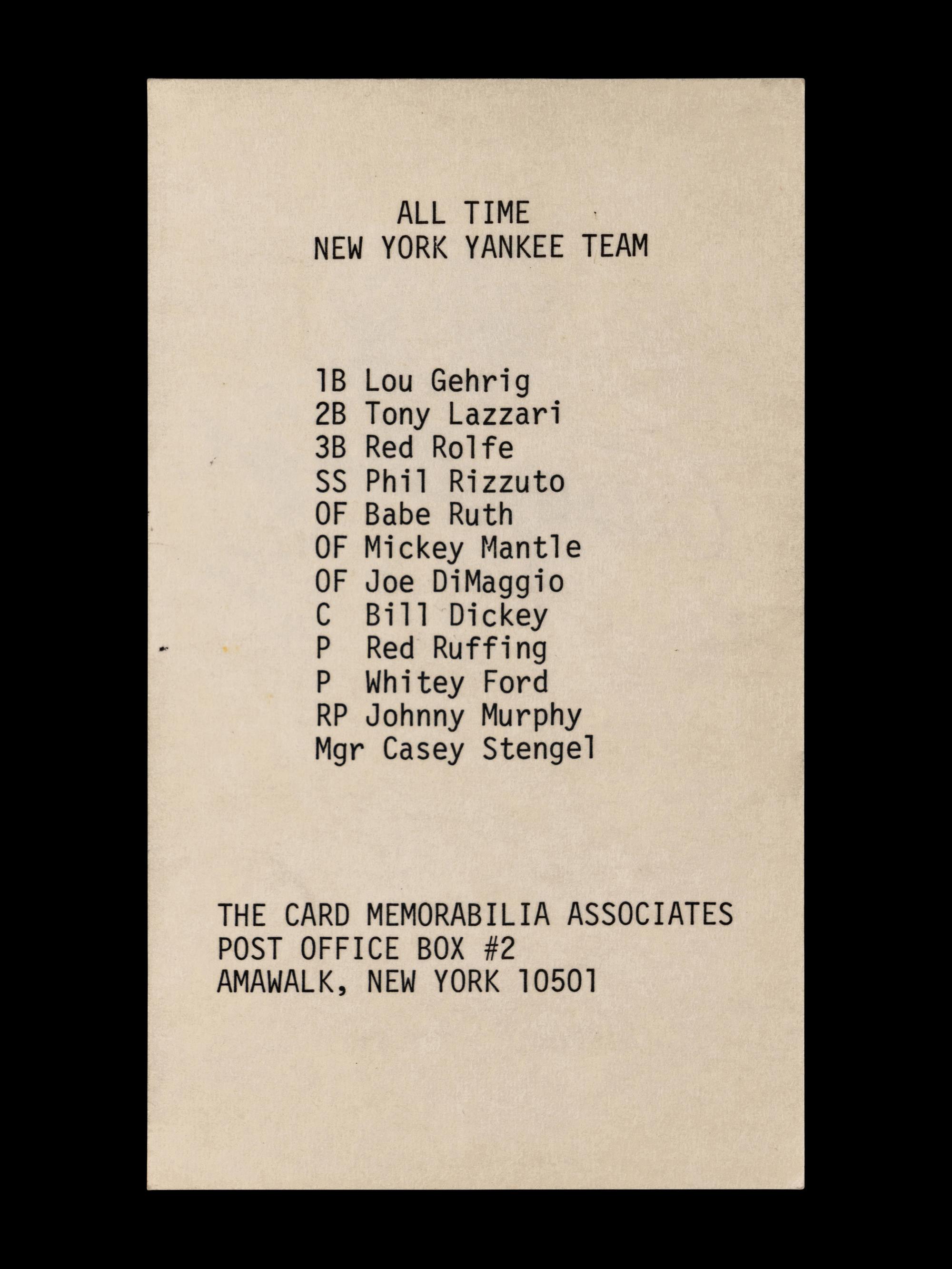 A Collection of Casey Stengel Signed Autographs (Beckett Authentication Services)