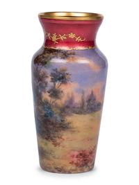 A French Enameled Metal Cabinet Vase