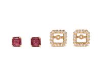 TOURMALINE AND DIAMOND CONVERTIBLE EARRINGS