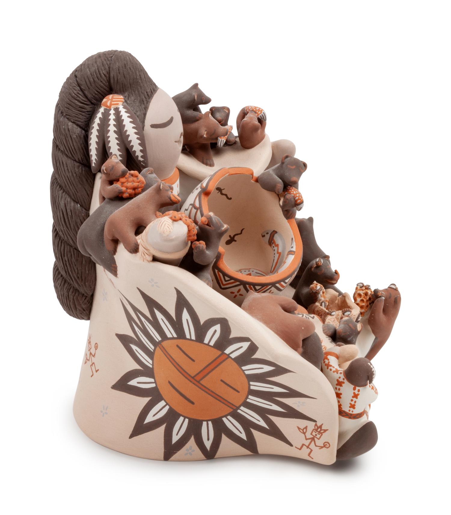Pottery Storyteller, with little bears