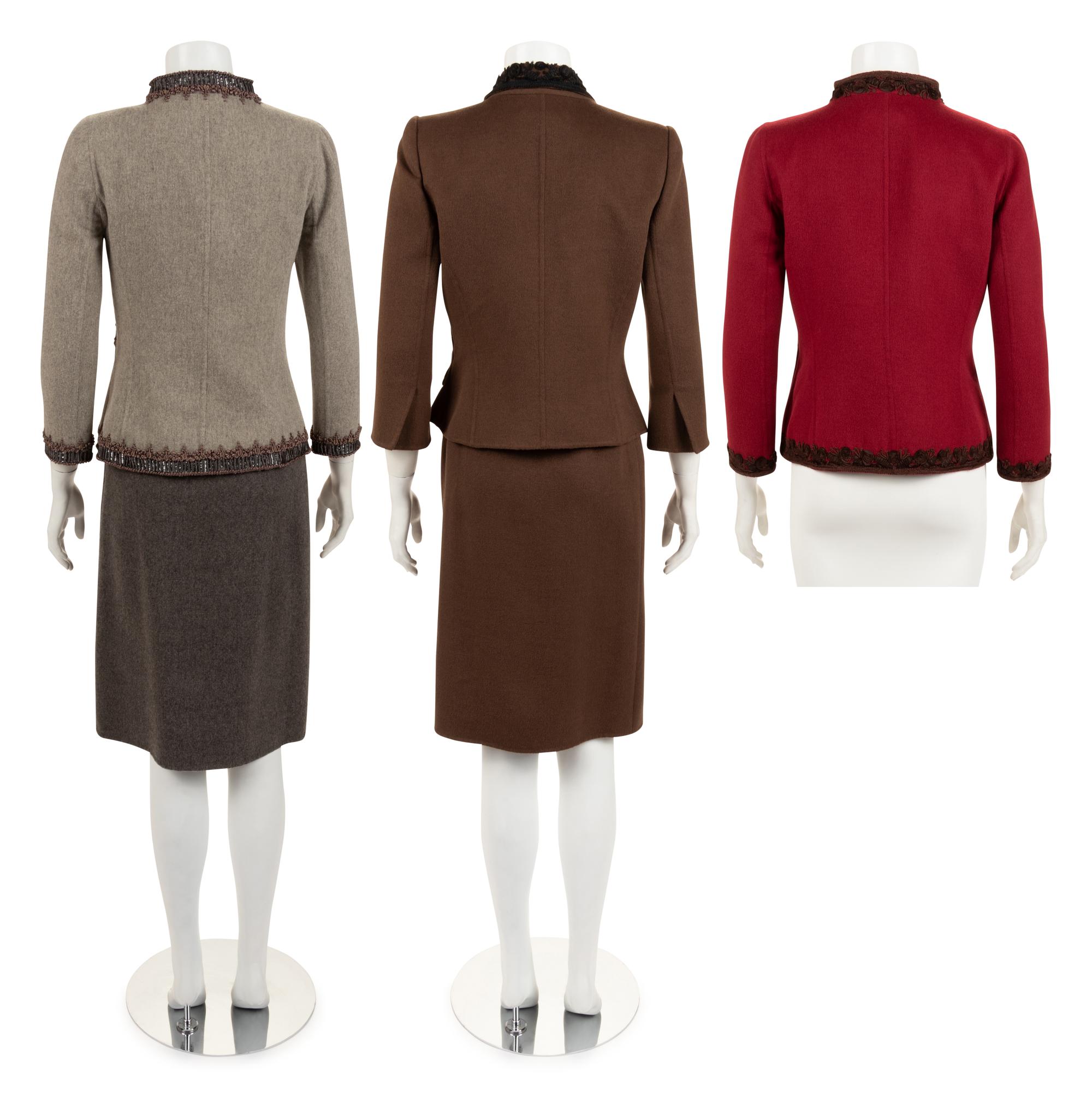 Three Oscar de la Renta Items: Two Skirt Suits, One Jacket, Fall 2006
