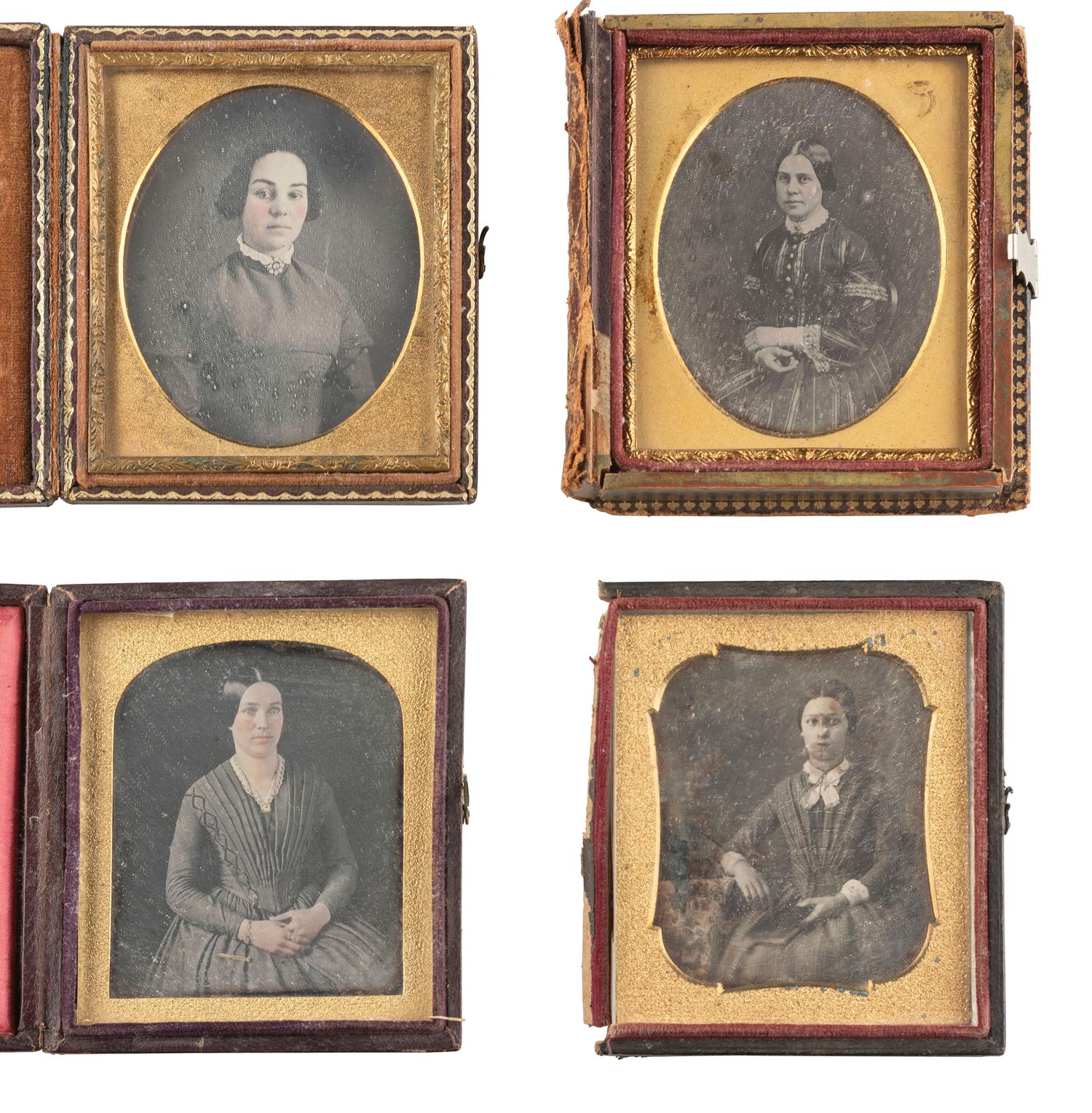 [EARLY PHOTOGRAPHY]. 31 daguerreotypes of young and middle-aged women, incl. portrait by BROADBENT.