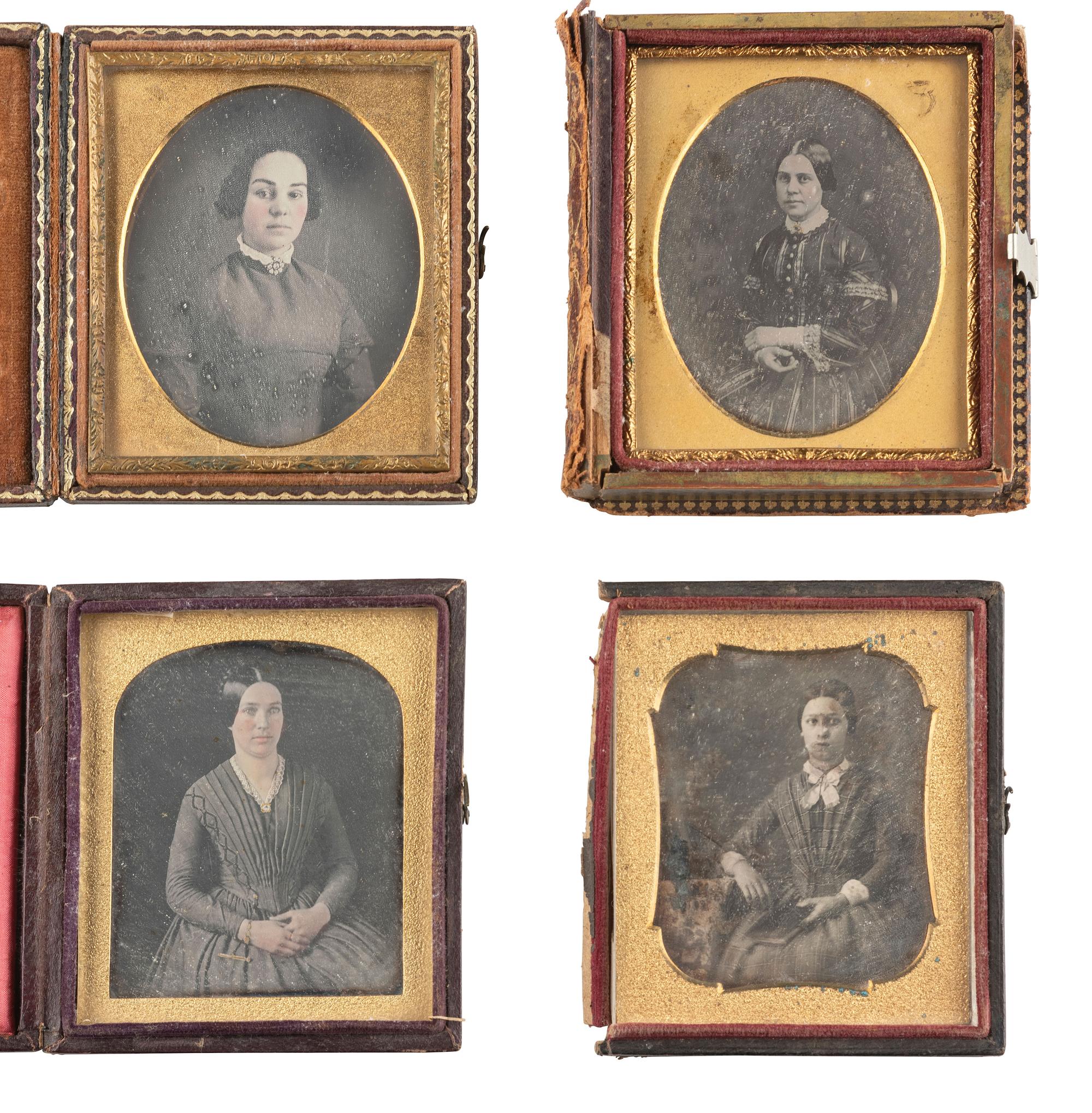 [EARLY PHOTOGRAPHY]. 31 daguerreotypes of young and middle-aged women, incl. portrait by BROADBENT.