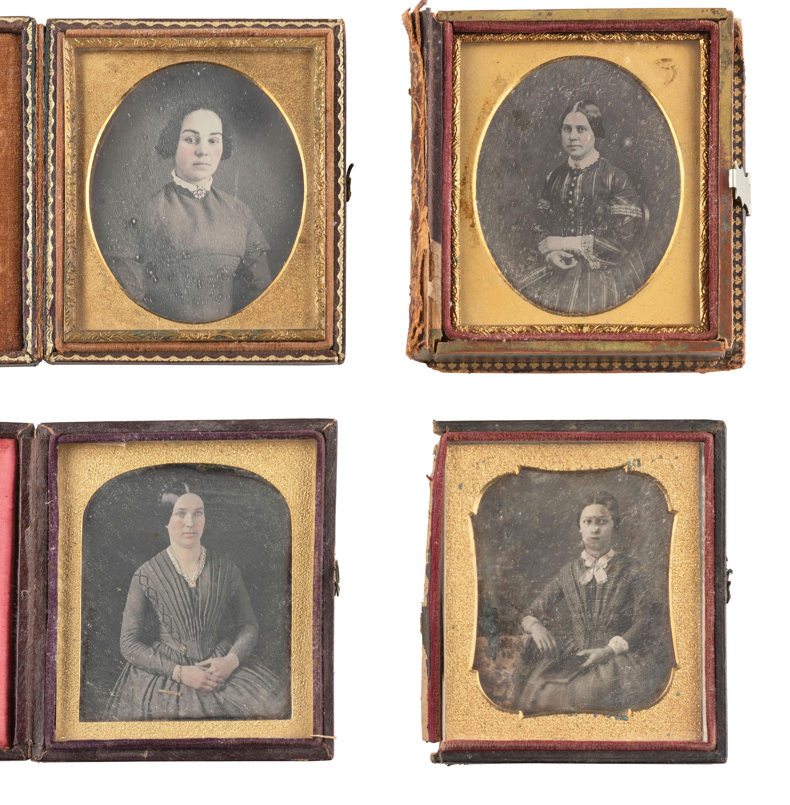 [EARLY PHOTOGRAPHY]. 31 daguerreotypes of young and middle-aged women, incl. portrait by BROADBENT.