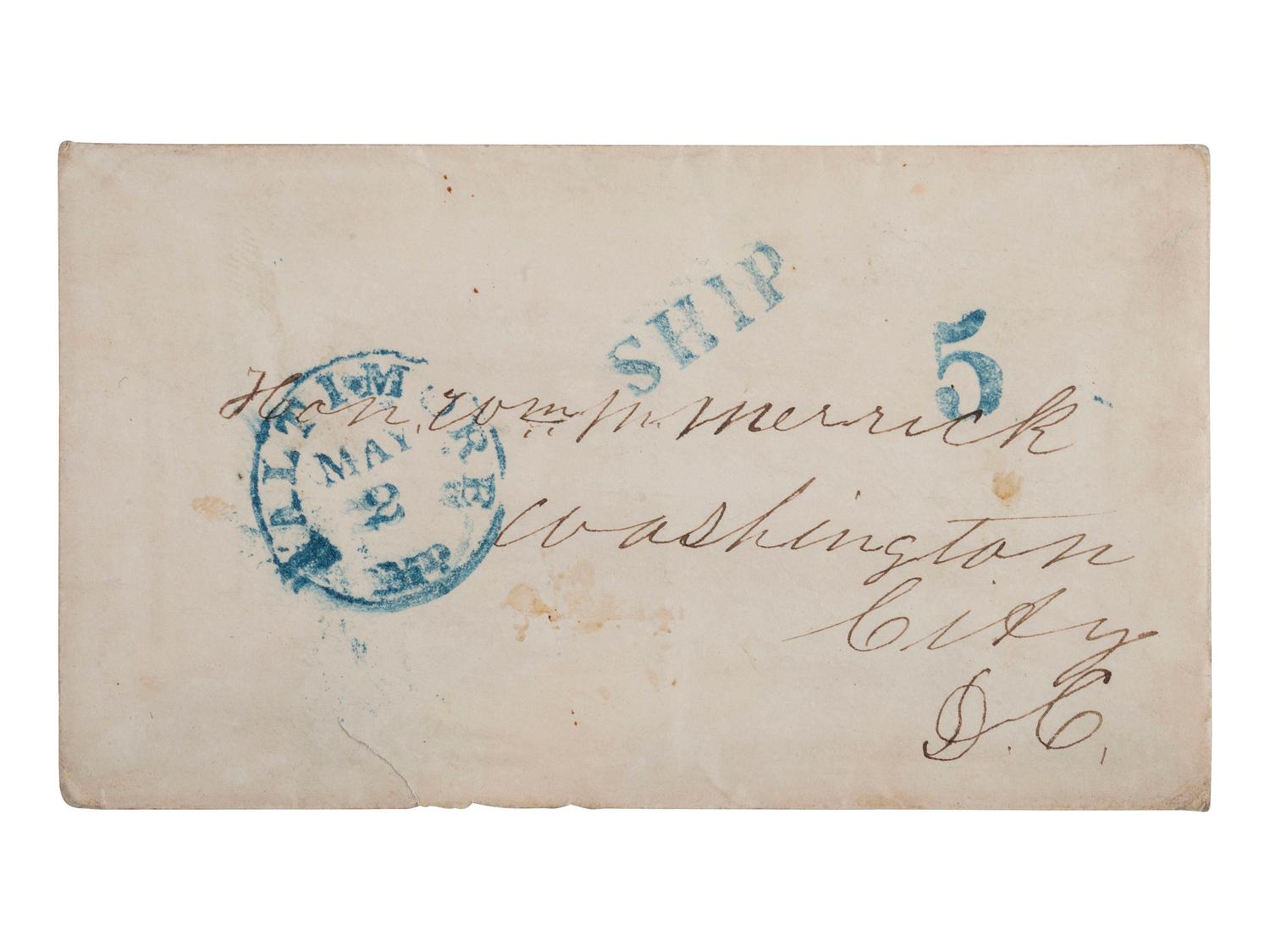 [LIBERIA]. COX, James. Autograph letter signed ("James Cox"). Harper, Camp Palmas, Liberia, 10-11 January 1859. Settler's letter with content regarding slavery and cannibalism.