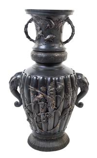 A Massive Bronze Vase Height 38 1/2 inches.