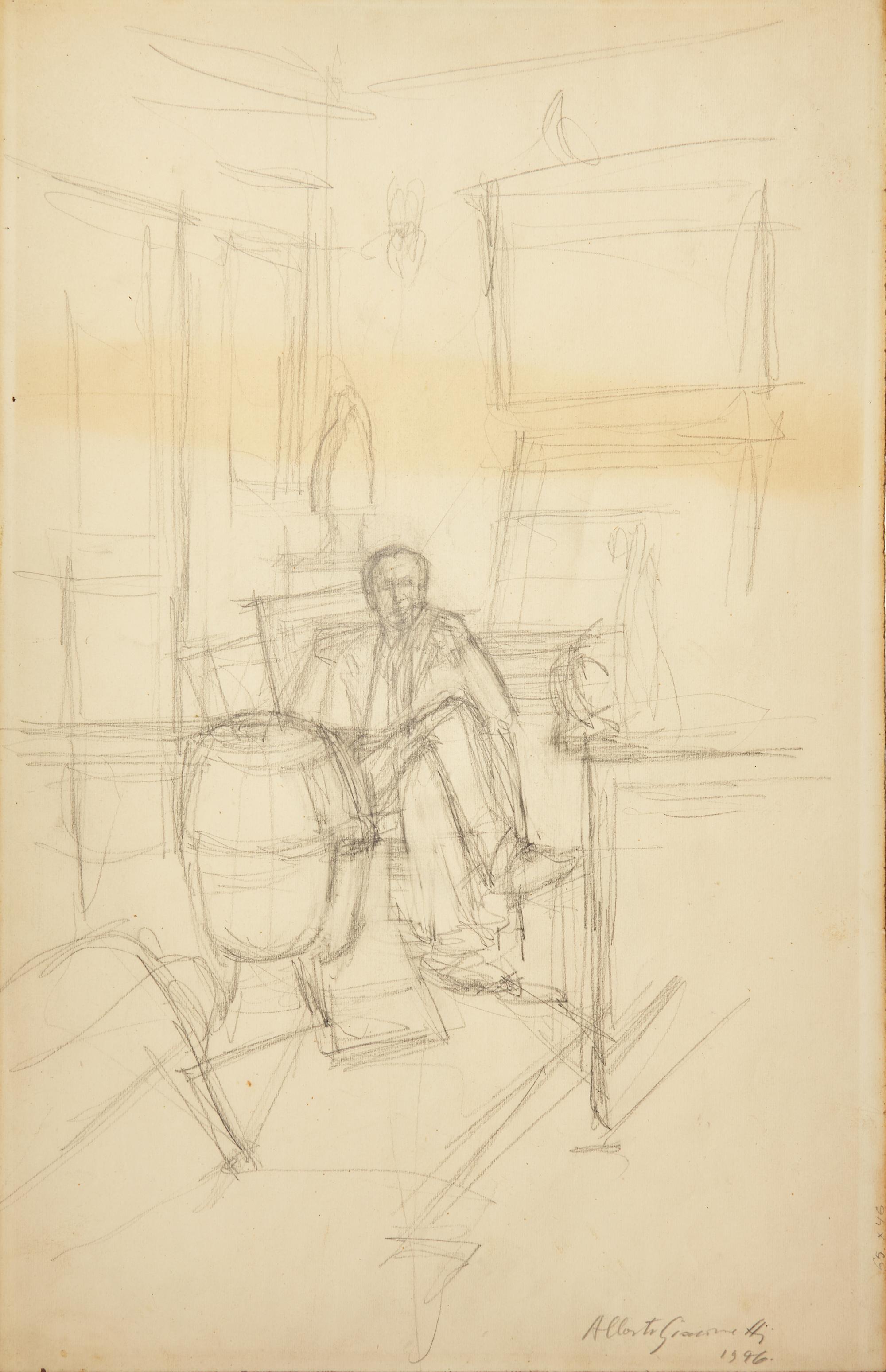 Pierre Loeb Assis dans le Bureau de la Galerie Pierre ; together with Pierre Loeb Assis (Verso) , 1946