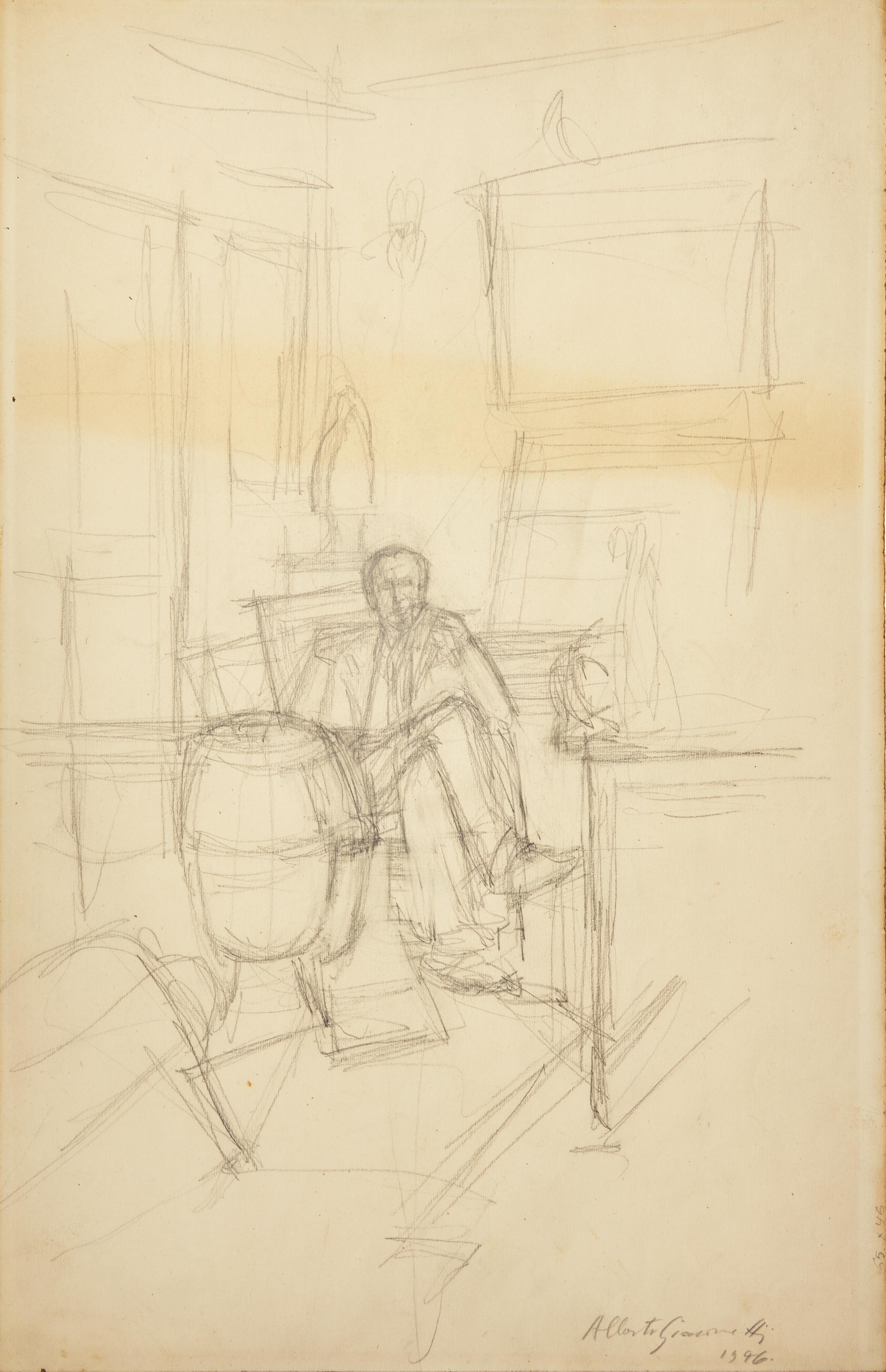 Pierre Loeb Assis dans le Bureau de la Galerie Pierre ; together with Pierre Loeb Assis (Verso) , 1946