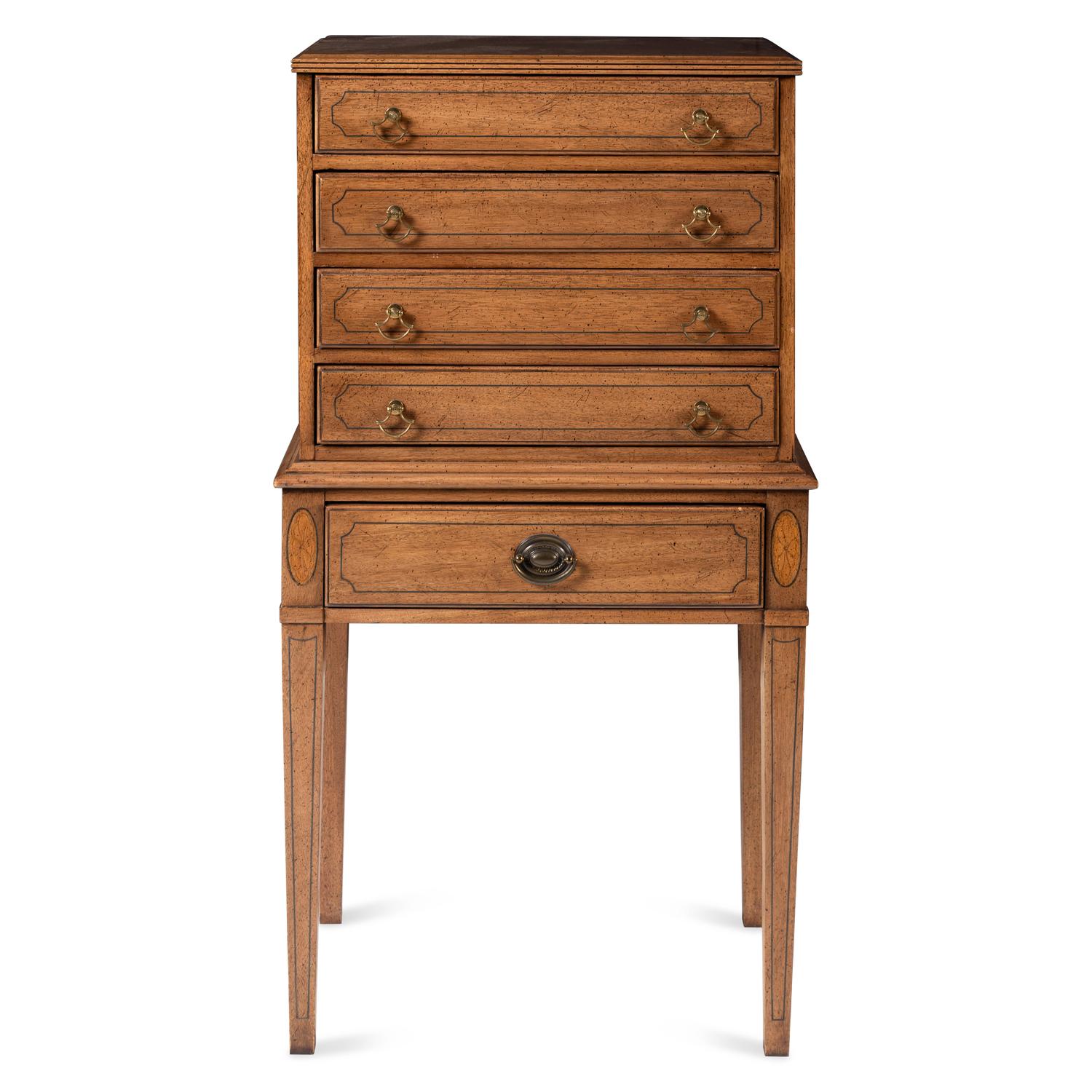 A George III Style Mahogany Jewelry Cabinet
