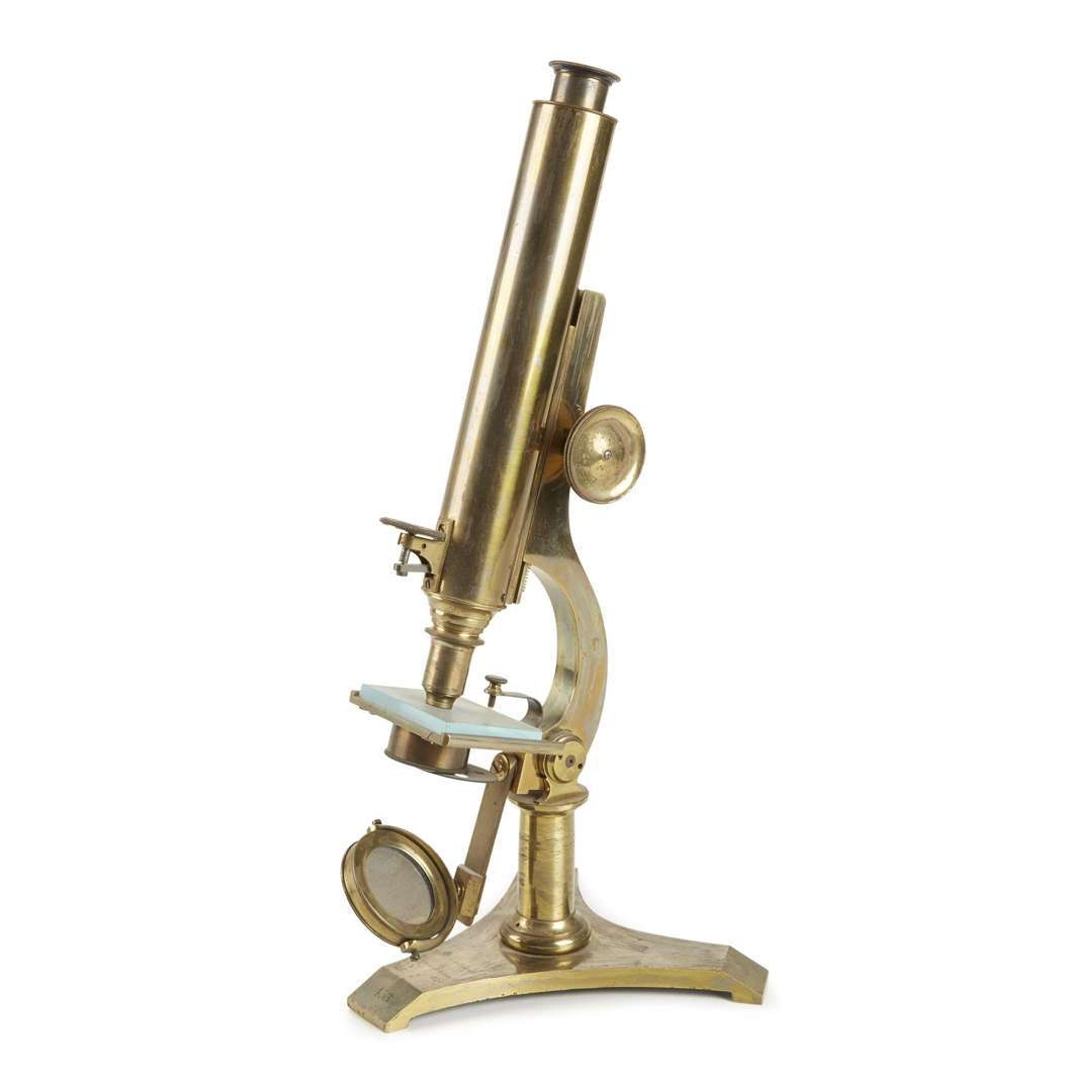 Brass compound monocular microscope Joseph Zentmayer, Philadelphia, PA, circa 1862