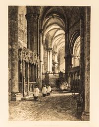 Axel Herman Haig, (Swedish, 1835-1921), Canterbury, The Pilgrims' Aisle