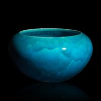 A Chinese Turquoise-Glazed Porcelain "Alms Bowl", 18th/19th Century 清中期 孔雀綠釉缽