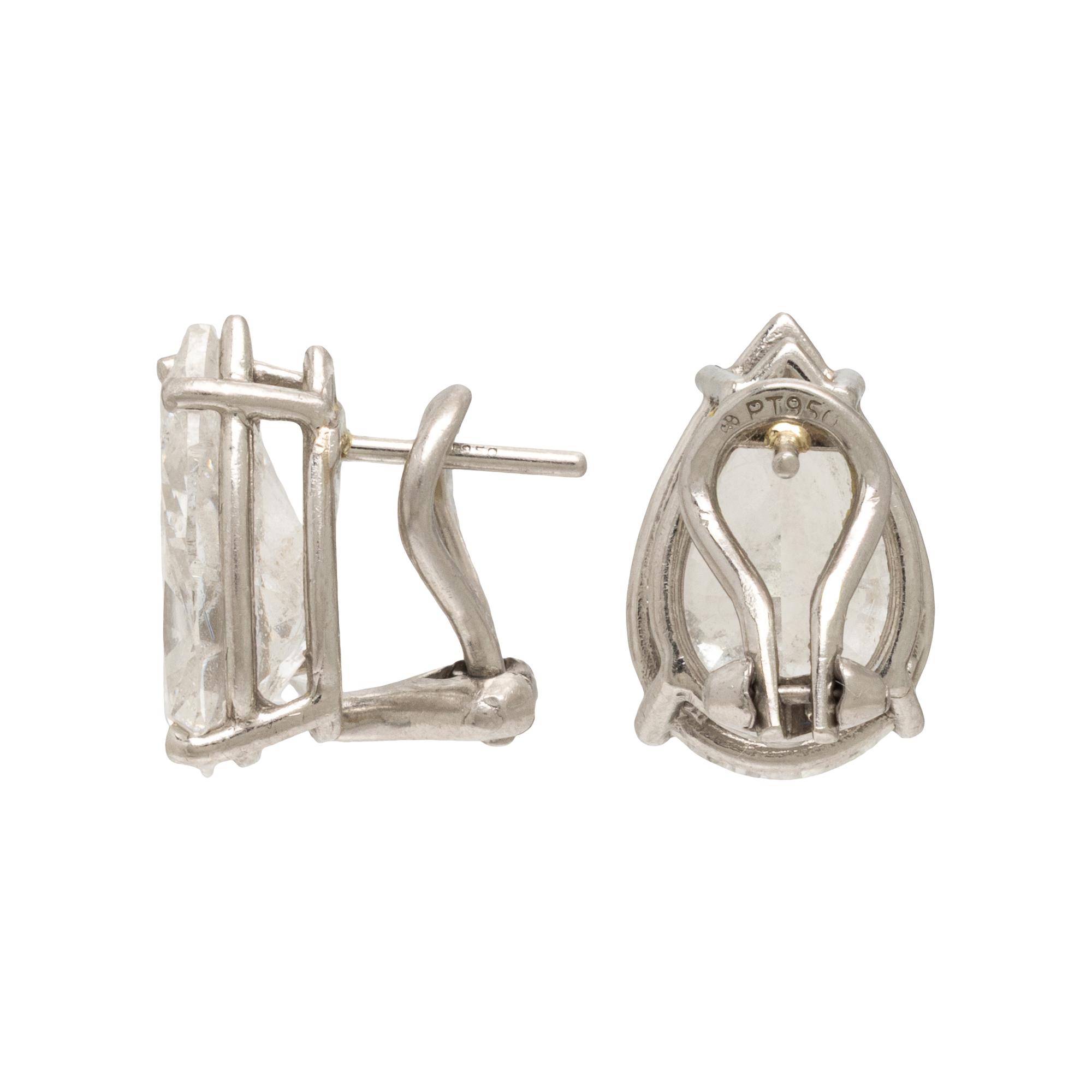 Diamond and Platinum Stud Earrings