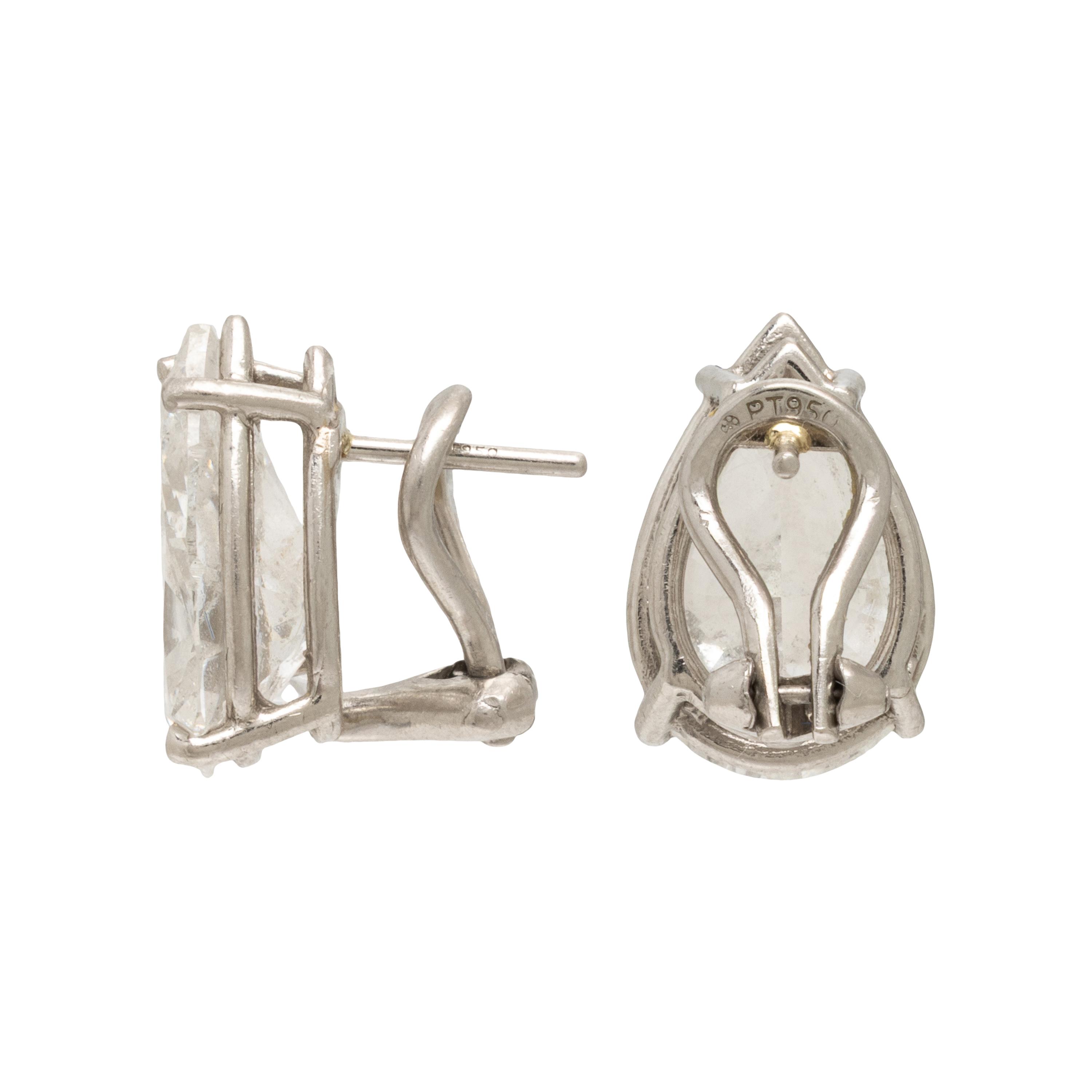 Diamond and Platinum Stud Earrings