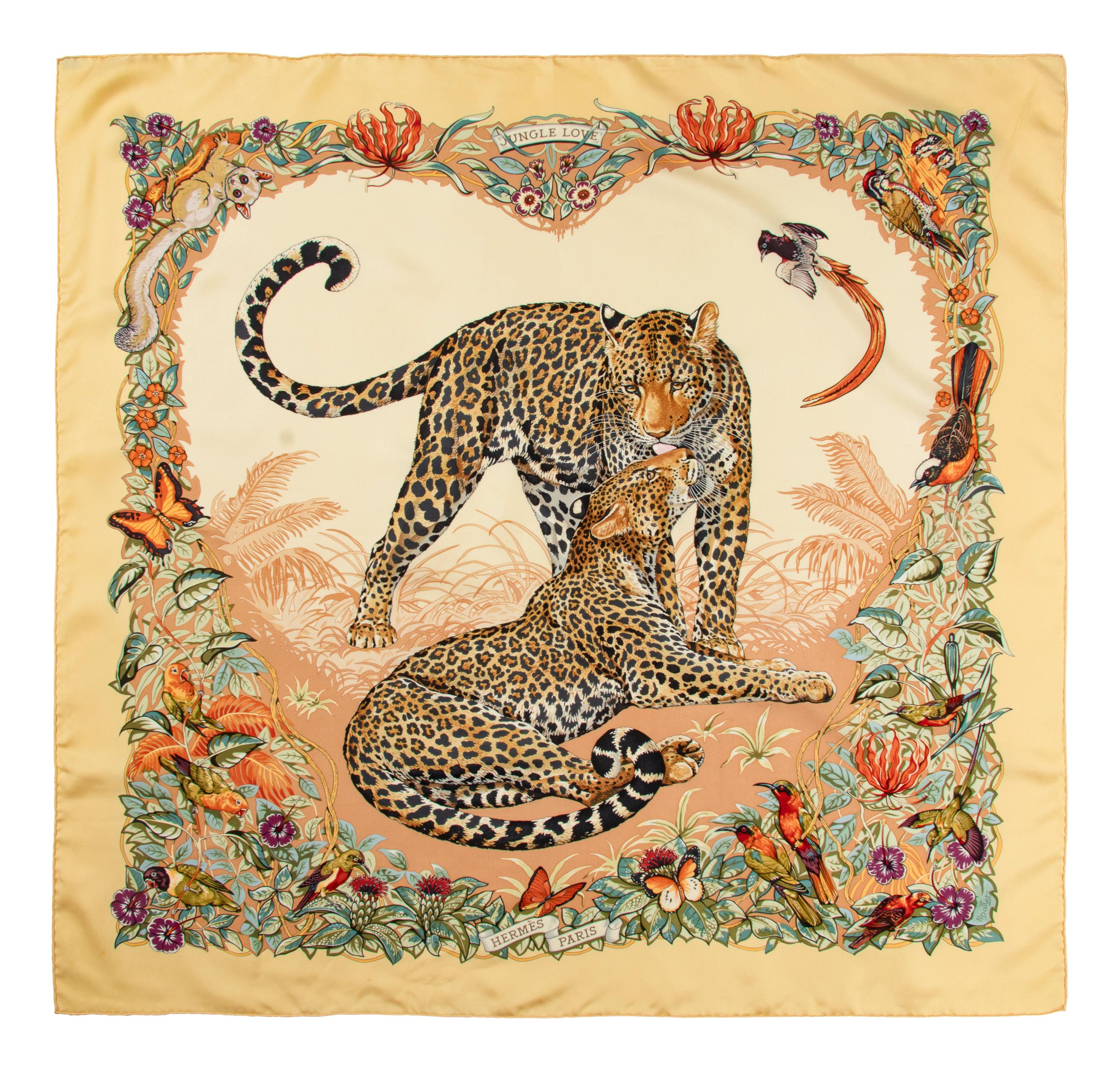 Collection of Six Designer Scarves; Two Hermes, Two YSL, One Dior, One Cartier