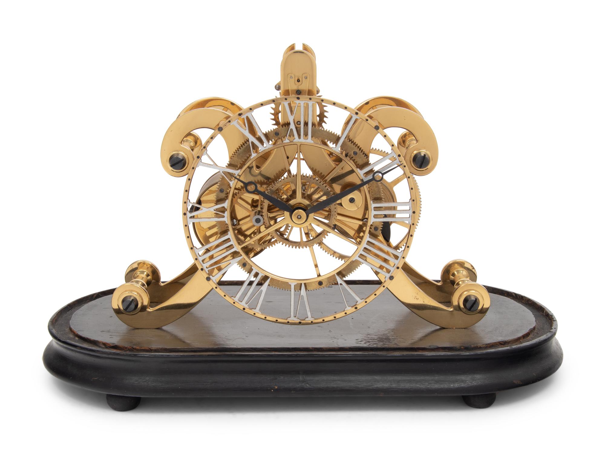 An English Brass Skeleton Clock