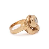 LARTER & SONS, YELLOW GOLD AND DIAMOND SNAKE RING