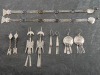 Southern Plains German Silver Earrings