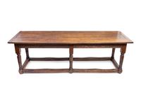 A Continental Walnut Refectory Table