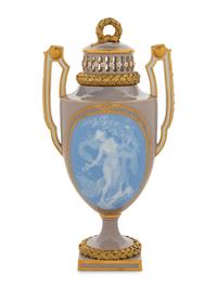 A Meissen Pate-sur-Pate Porcelain Potpourri Vase