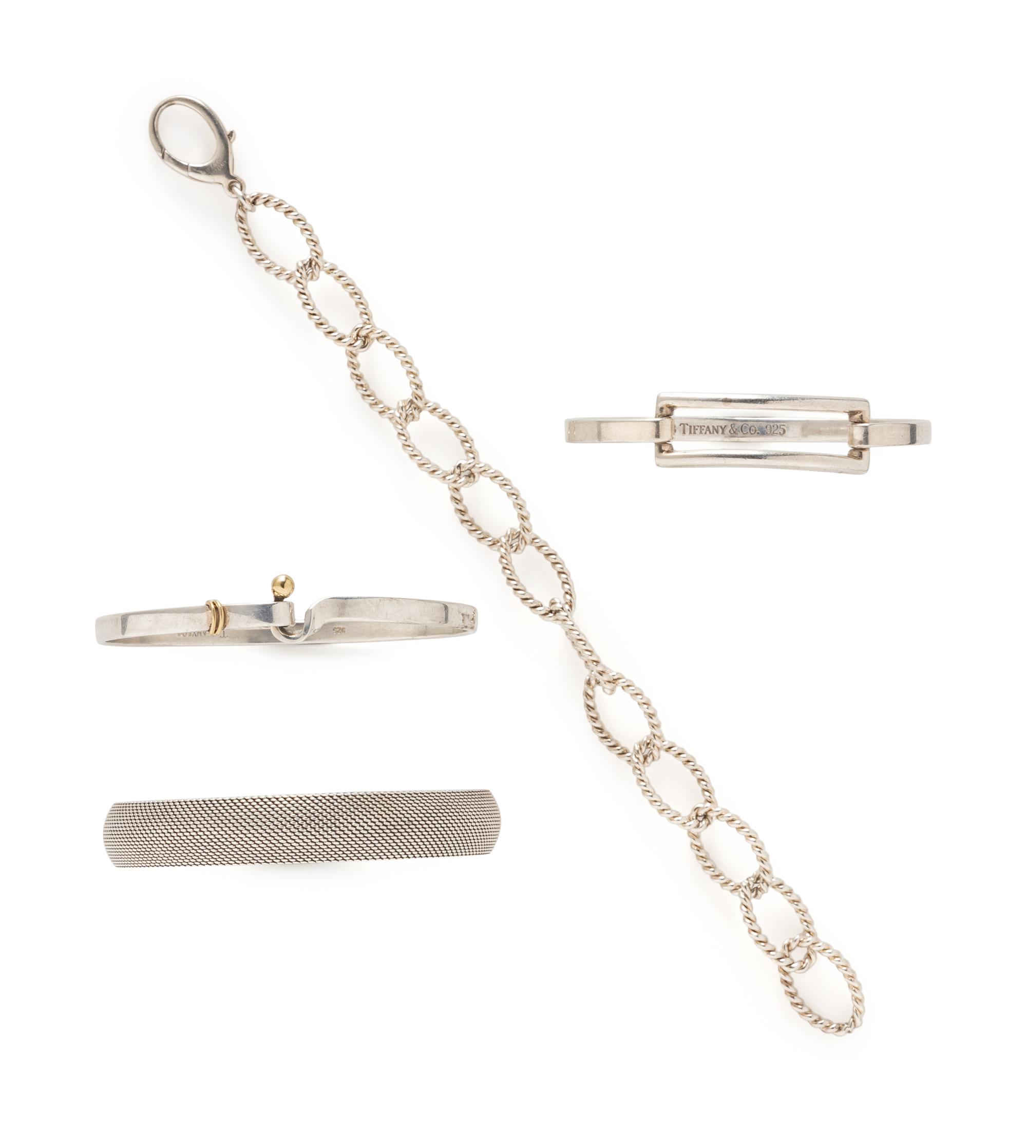 TIFFANY & CO., COLLECTION OF STERLING SILVER BRACELETS