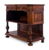 A Continental Carved Walnut Sideboard