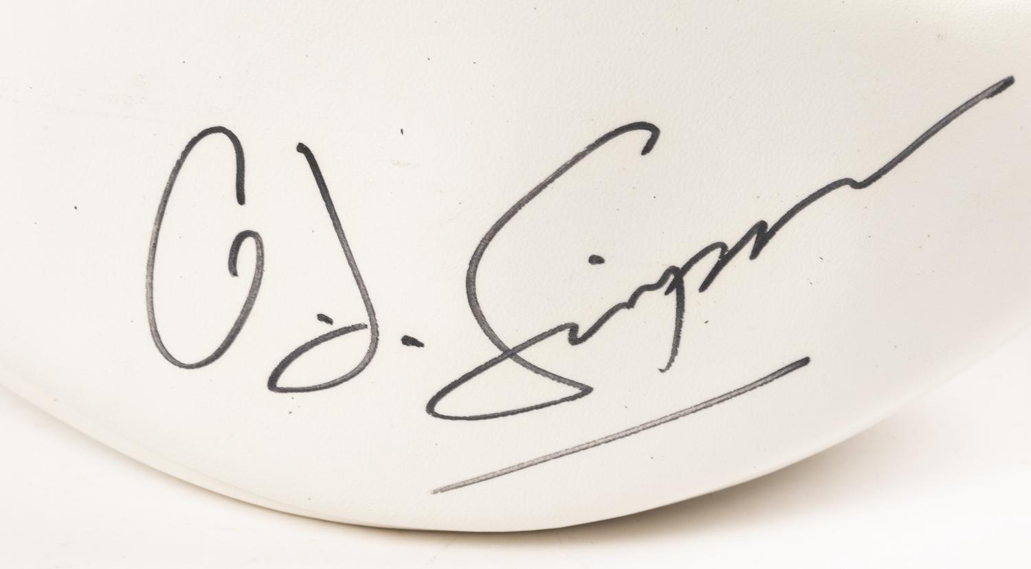 An O.J Simpson Signed Autograph Wilson Football (Beckett Authentication Services Certified)