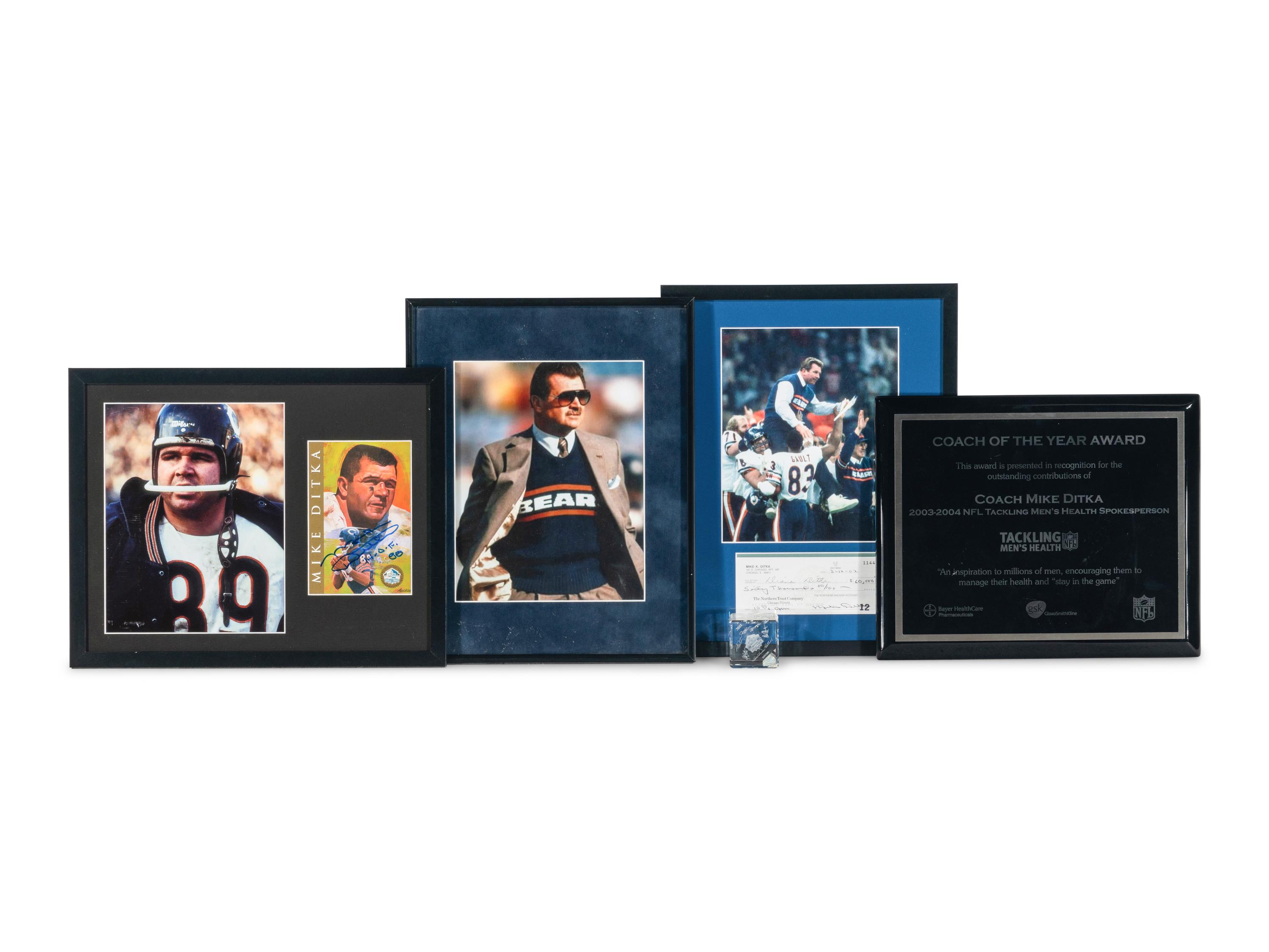 A Group of Chicago Bears Legend Mike Ditka Awards, Signed and Personally Owned Items