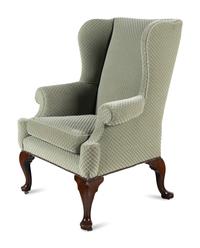 A Queen Anne Walnut Wingback Armchair