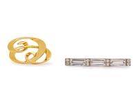 A Collection of Gold and Gemstone Brooches,