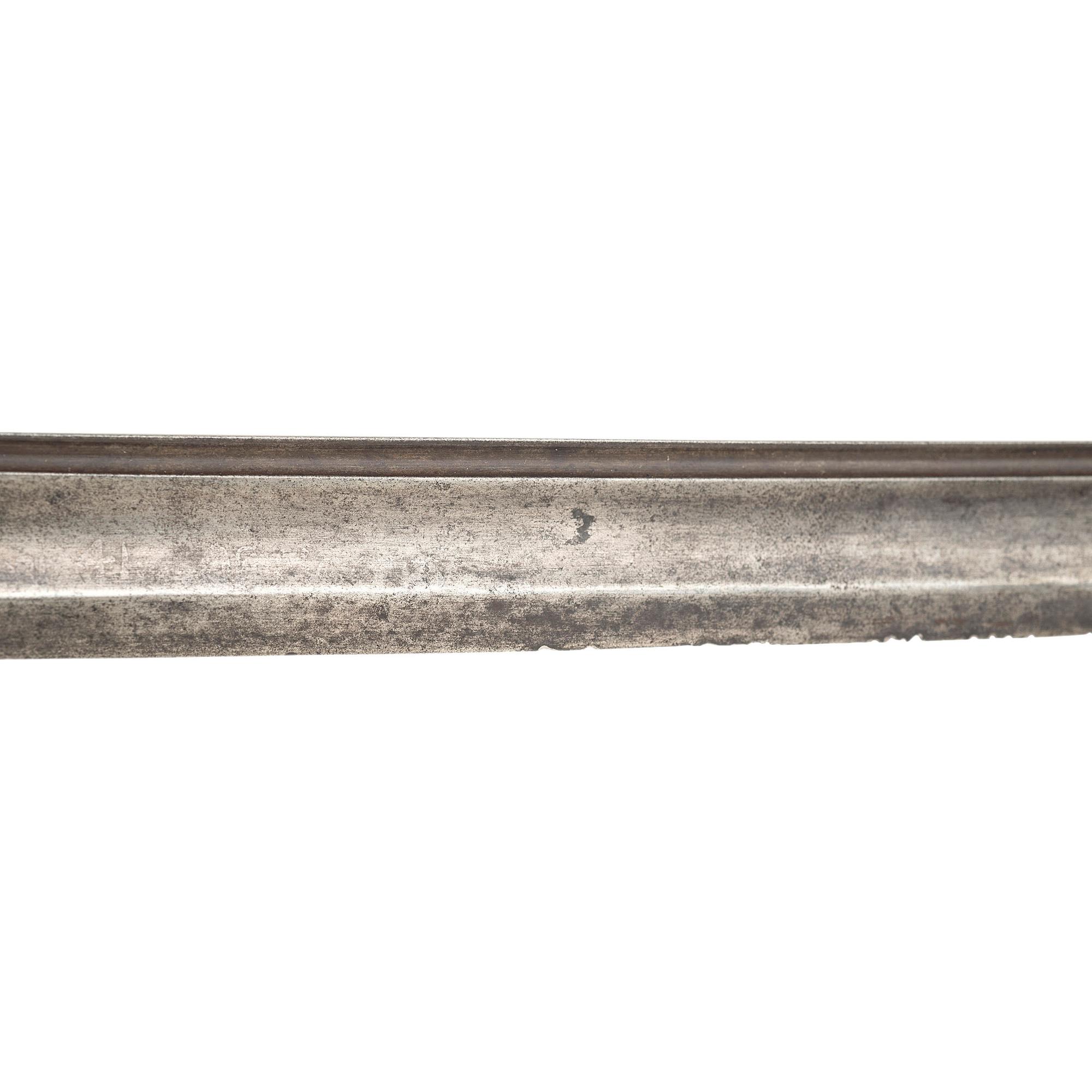 French Import Foot Officers Sword Etched to Lt. Col. John C. Black - 37th Illinois Infantry and Congressional Medal of Honor Recipient