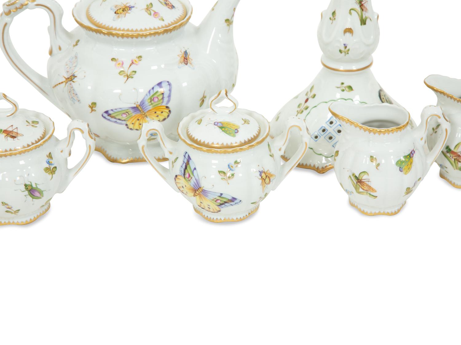 A Group of Anna Weatherley Butterfly Porcelain Articles