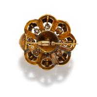 DIAMOND AND ENAMEL BROOCH
